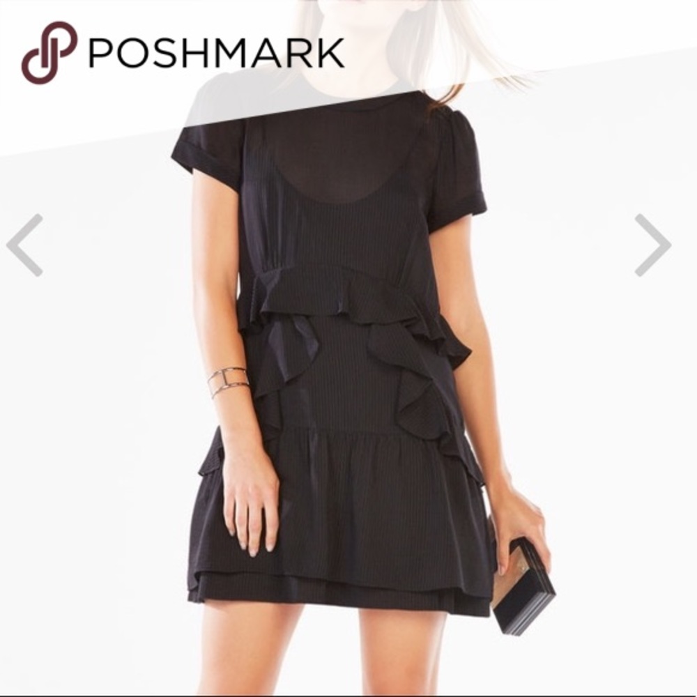 BCBG Black Ruffle Dress